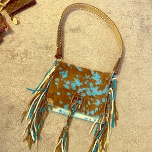 Cowhide crossbody